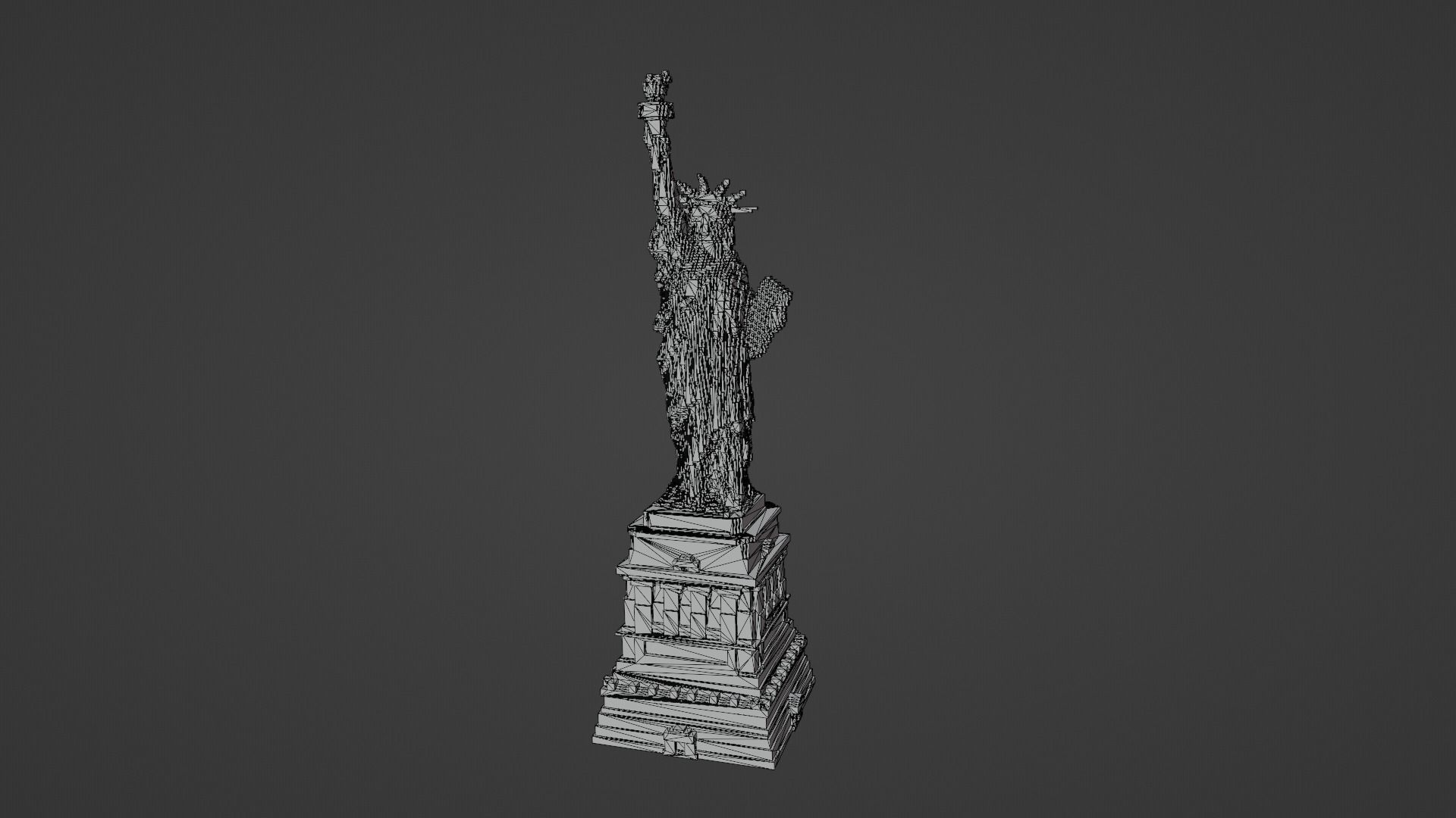 Voxel Statue of Liberty 3D model_12