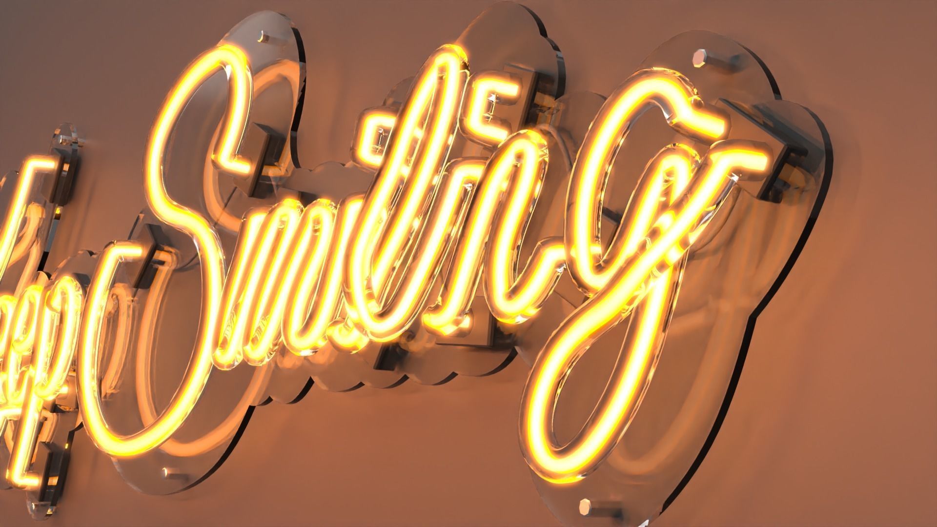 Keep Smiling - Neon Sign 3D model_2