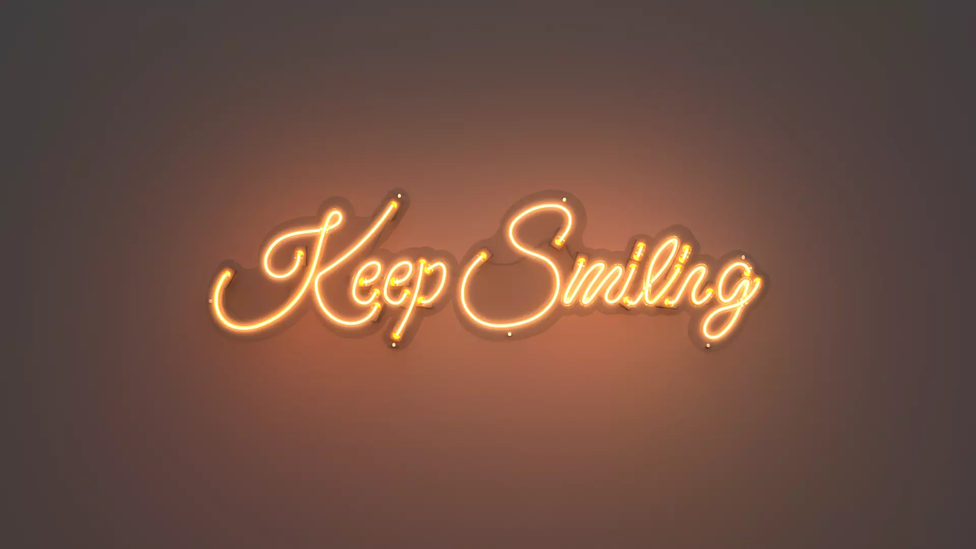 Keep Smiling - Neon Sign 3D model_0