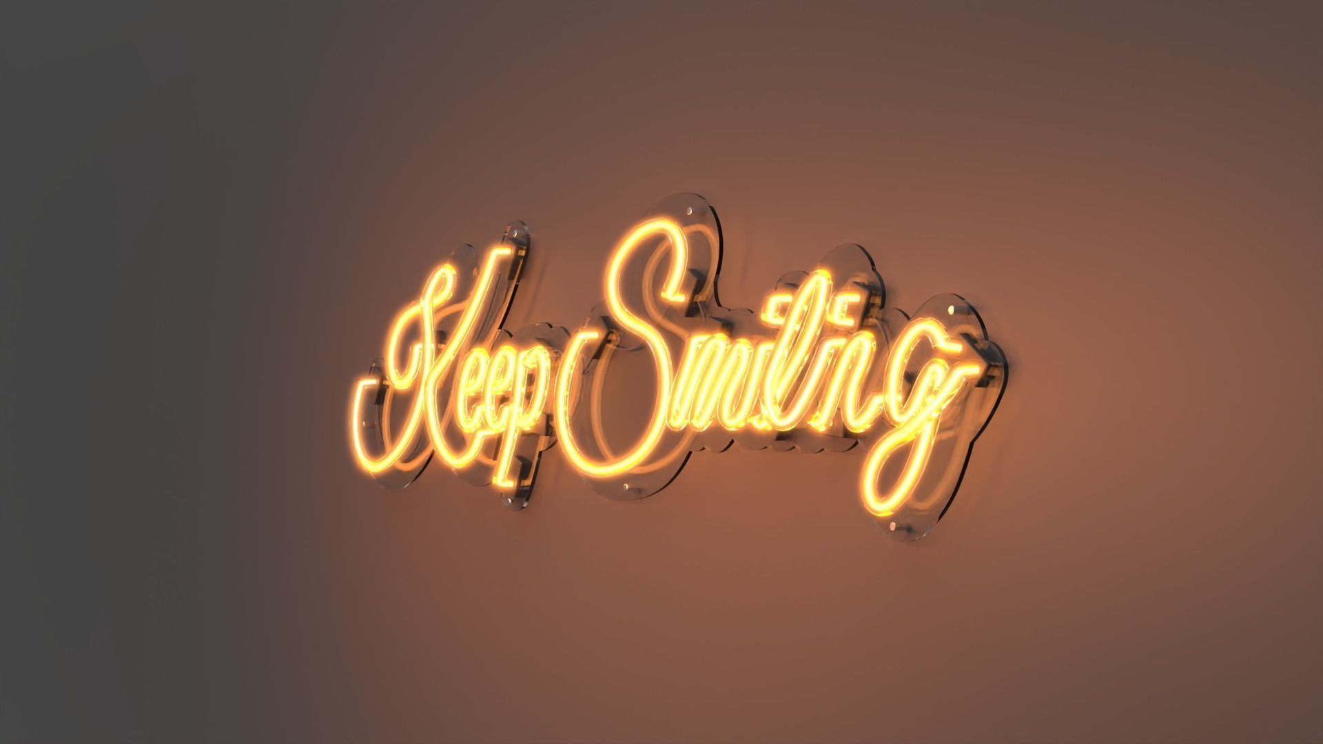 Keep Smiling - Neon Sign 3D model_3
