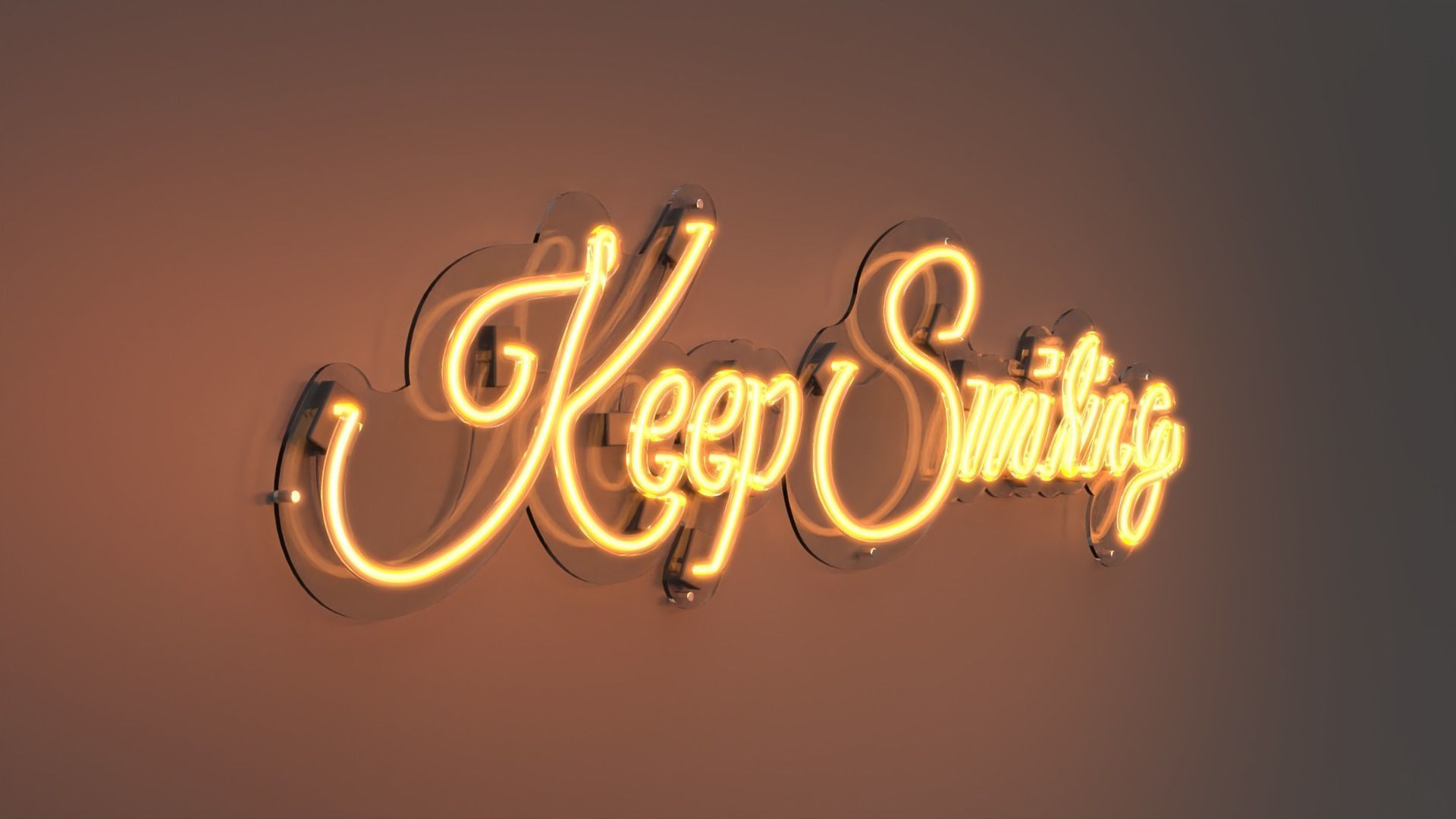 Keep Smiling - Neon Sign 3D model_4