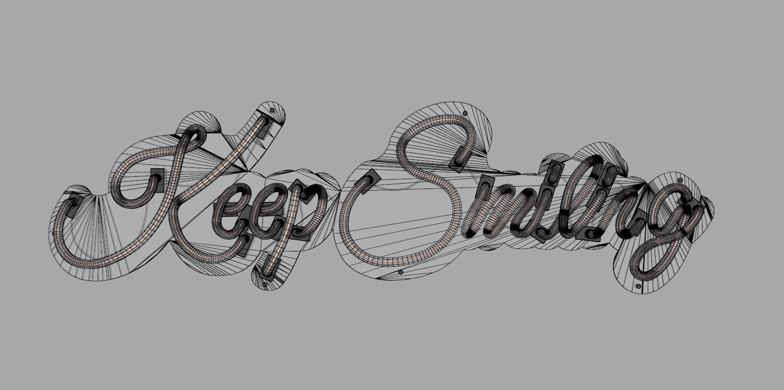 Keep Smiling - Neon Sign 3D model_5