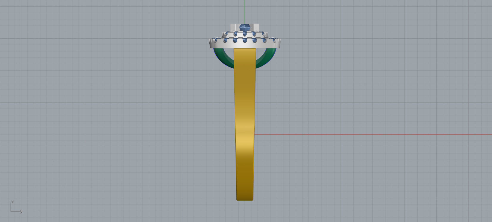 Ring and Earrings Diamond jewelry set 3d print model A73 3D print model_12