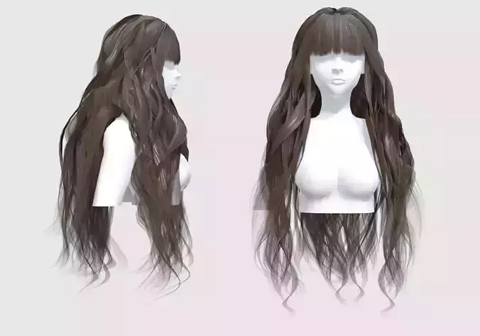 Wavy Bangs Hair 