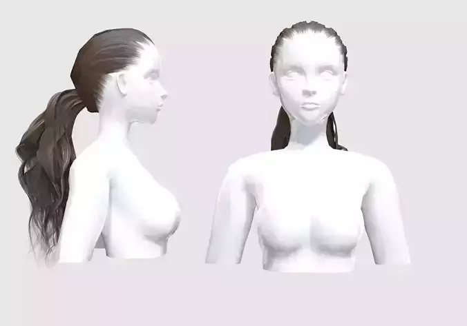 Ponytail Female Hair 3D model Ponytail Female Hair 3D model