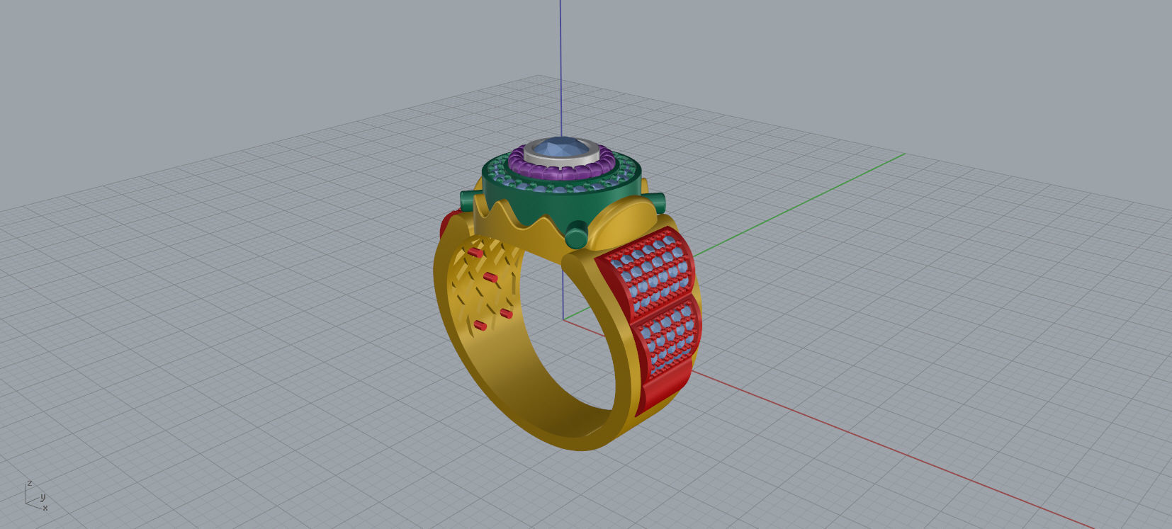 Mens Ring 3D print model A75 3D print model_13