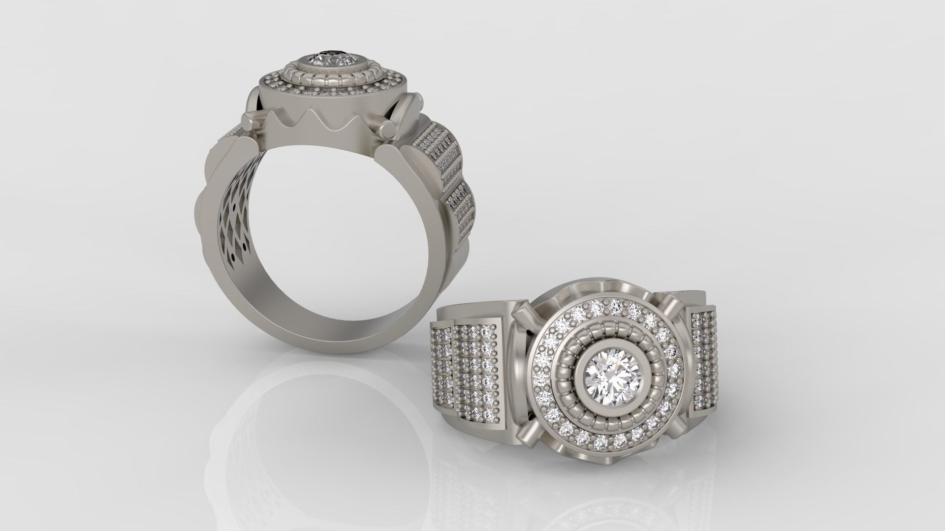 Mens Ring 3D print model A75 3D print model_3