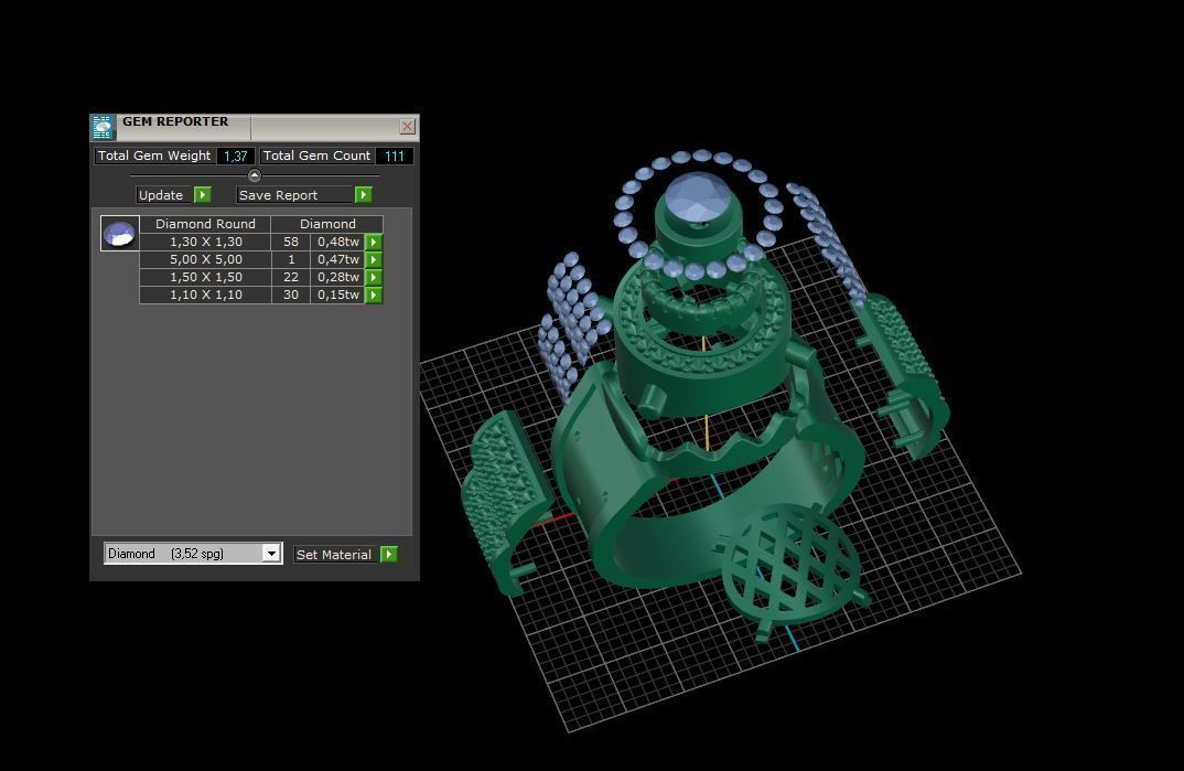 Mens Ring 3D print model A75 3D print model_8