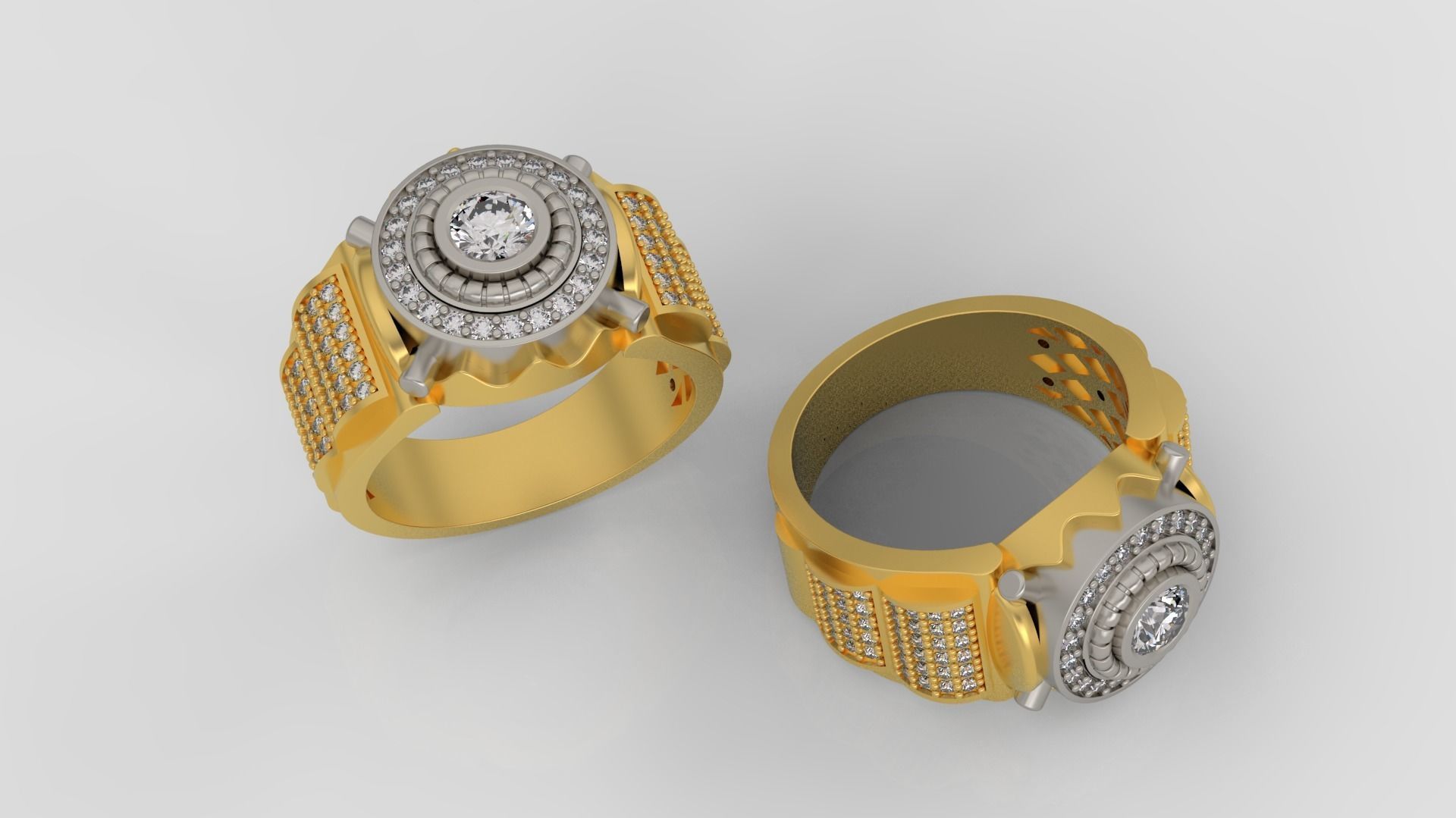 Mens Ring 3D print model A75 3D print model_4