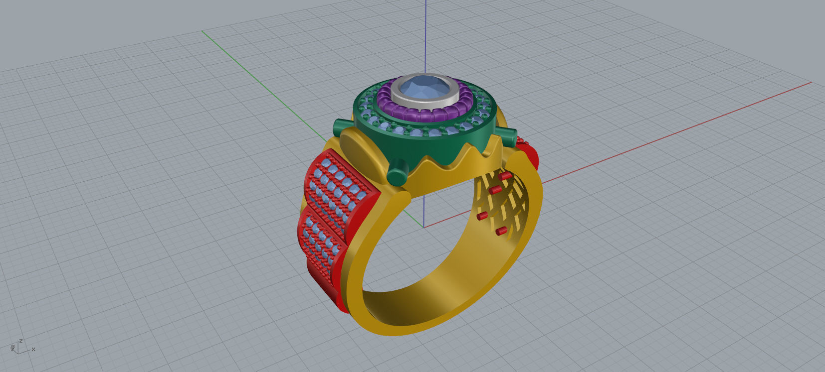 Mens Ring 3D print model A75 3D print model_14
