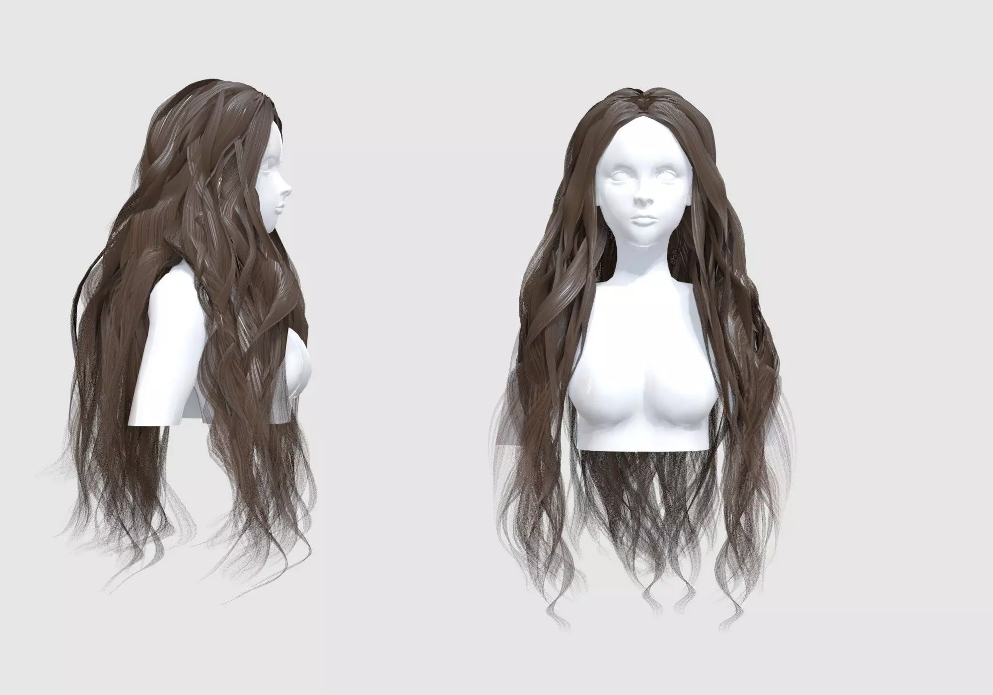 Basic Female Hair 3D model