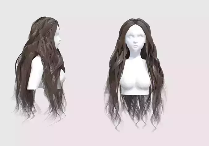 Basic Female Hair 3D model