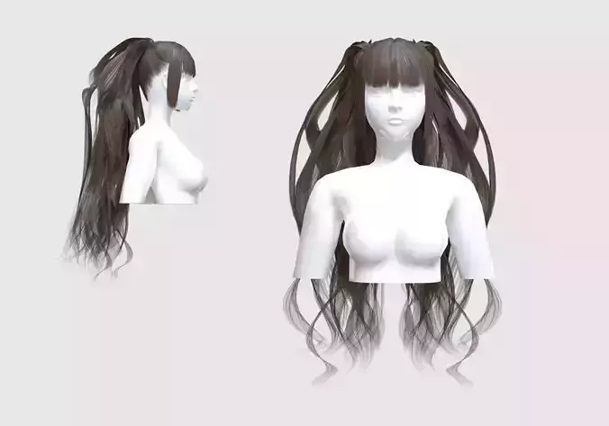 Bangs Wavy Hairstyle 