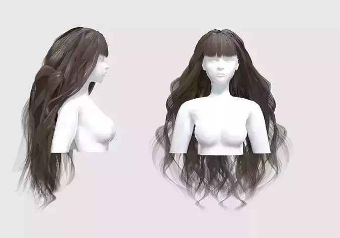 Bangs Wavy Hair 