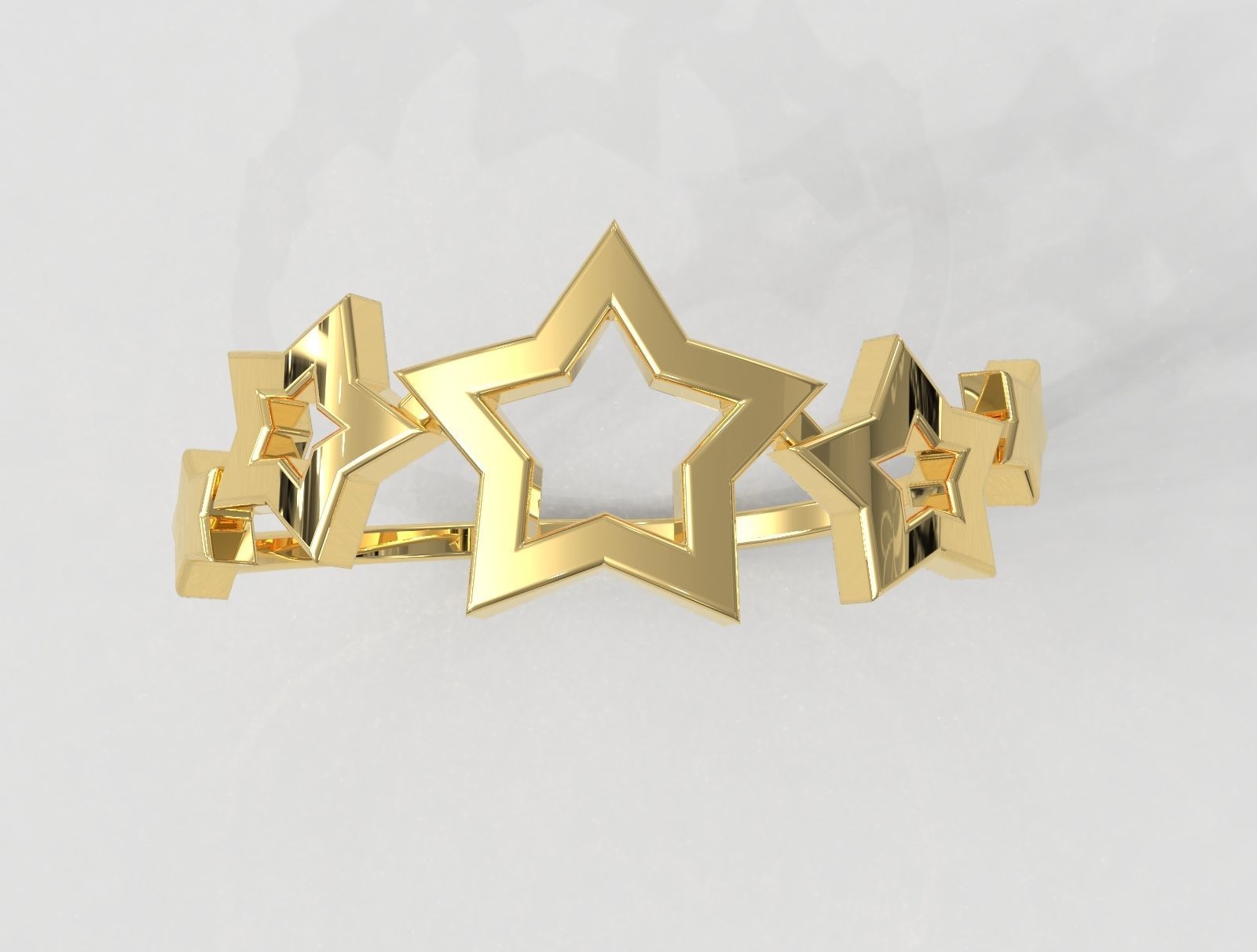 Stars Ring 3D print model_2