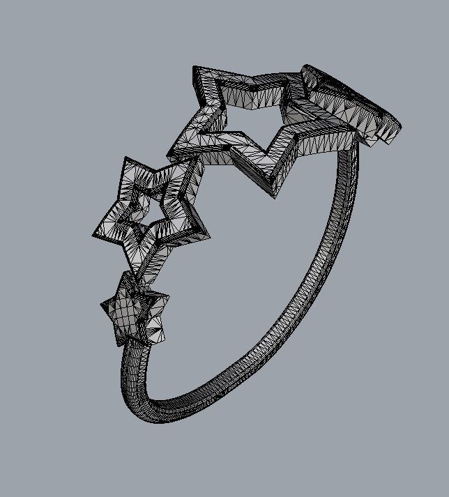 Stars Ring 3D print model_10