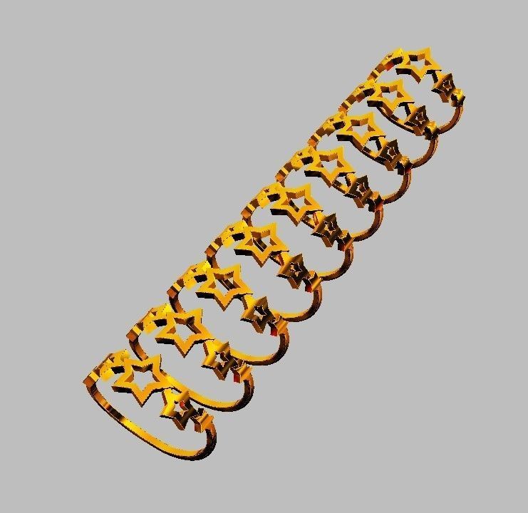 Stars Ring 3D print model_5