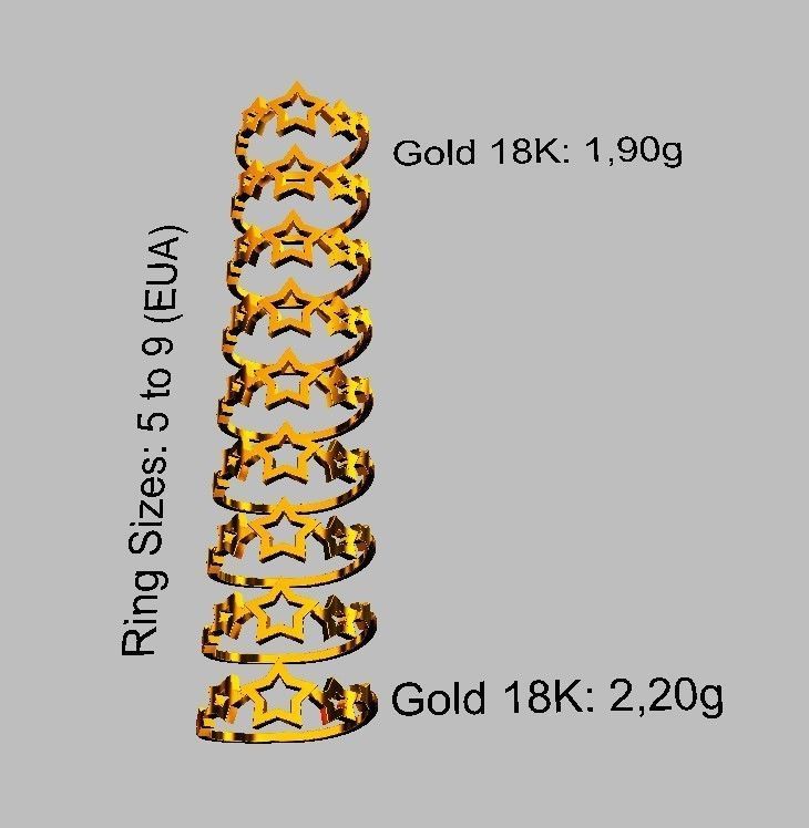 Stars Ring 3D print model_4