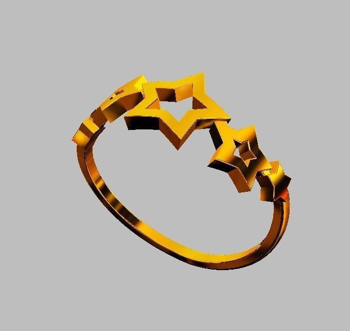 Stars Ring 3D print model_16