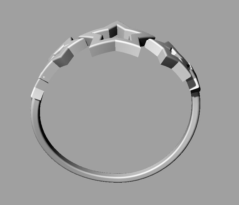 Stars Ring 3D print model_15
