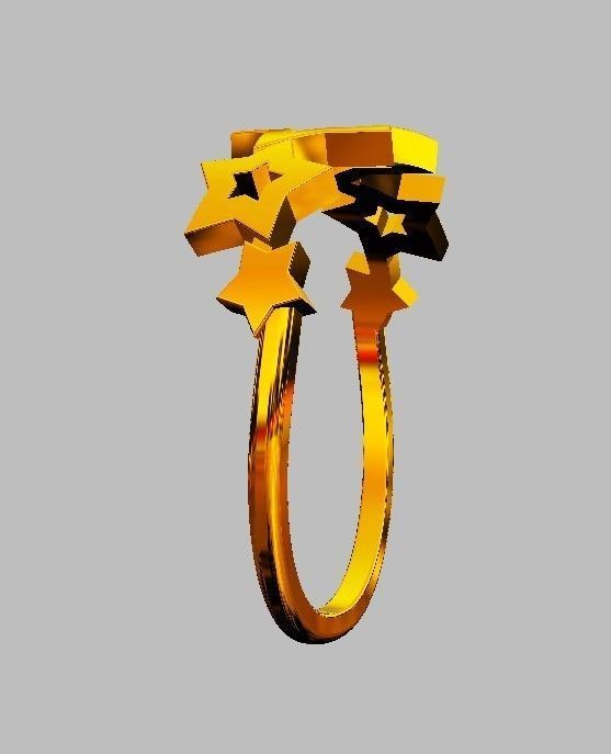 Stars Ring 3D print model_8