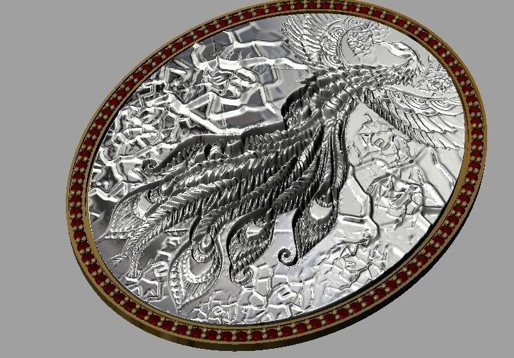 Phoenix Pendant 3D print model_1