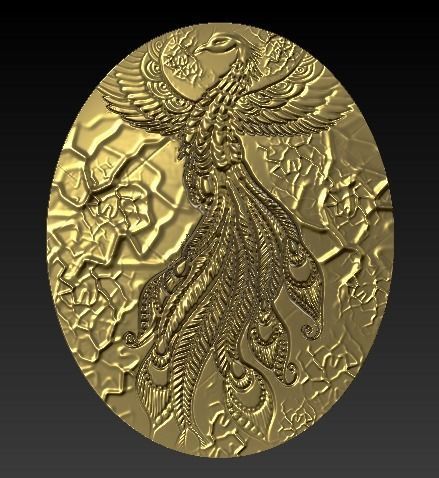Phoenix Pendant 3D print model_2