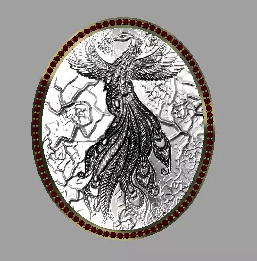 Phoenix Pendant 3D print model_0