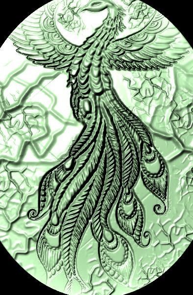 Phoenix Pendant 3D print model_4