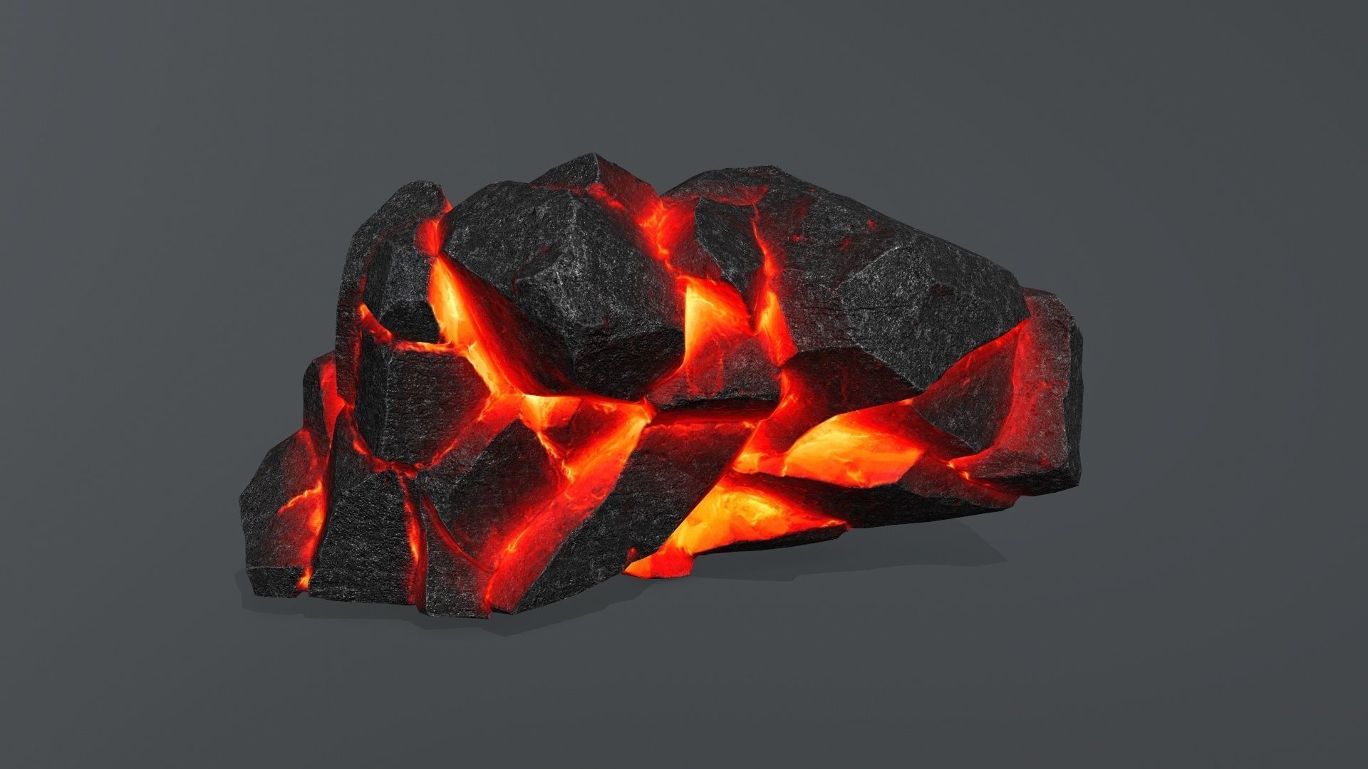 lava rocks  Low-poly 3D model_12