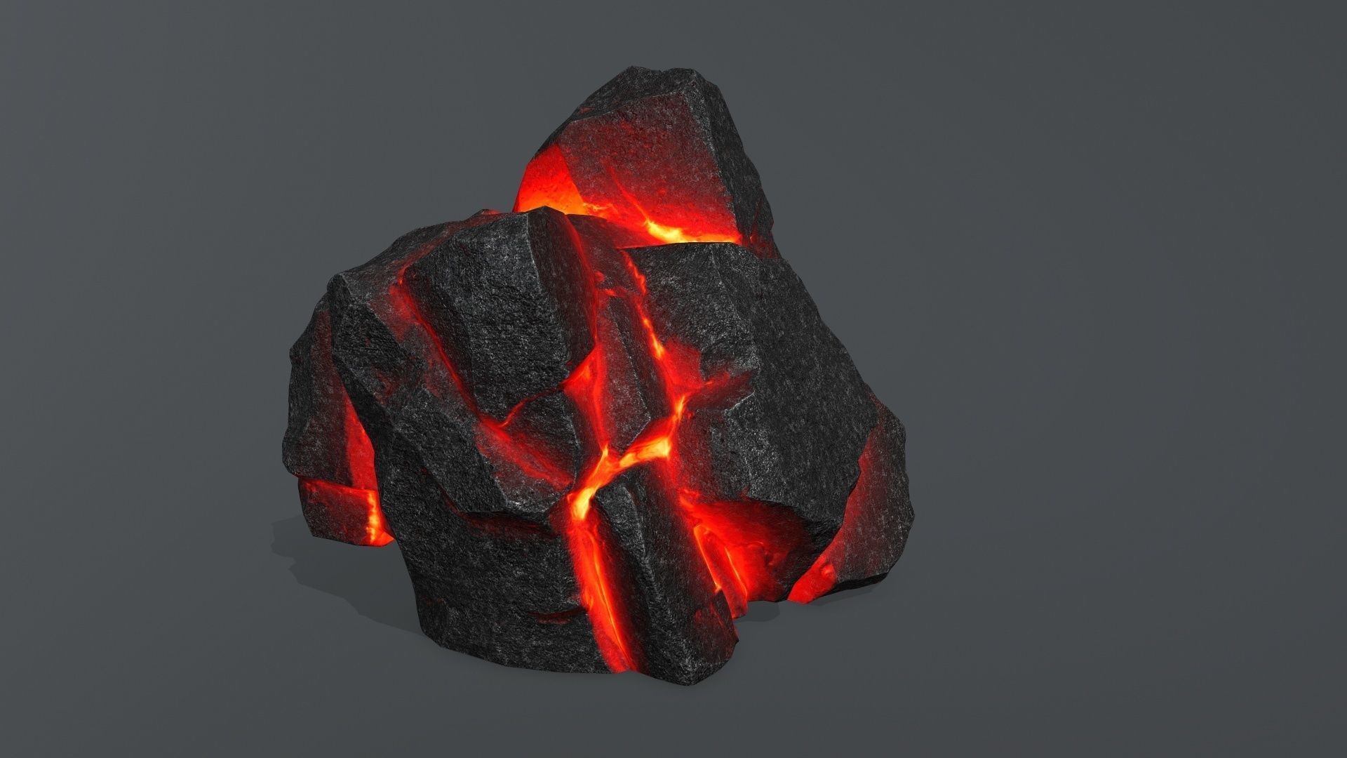 lava rocks  Low-poly 3D model_11