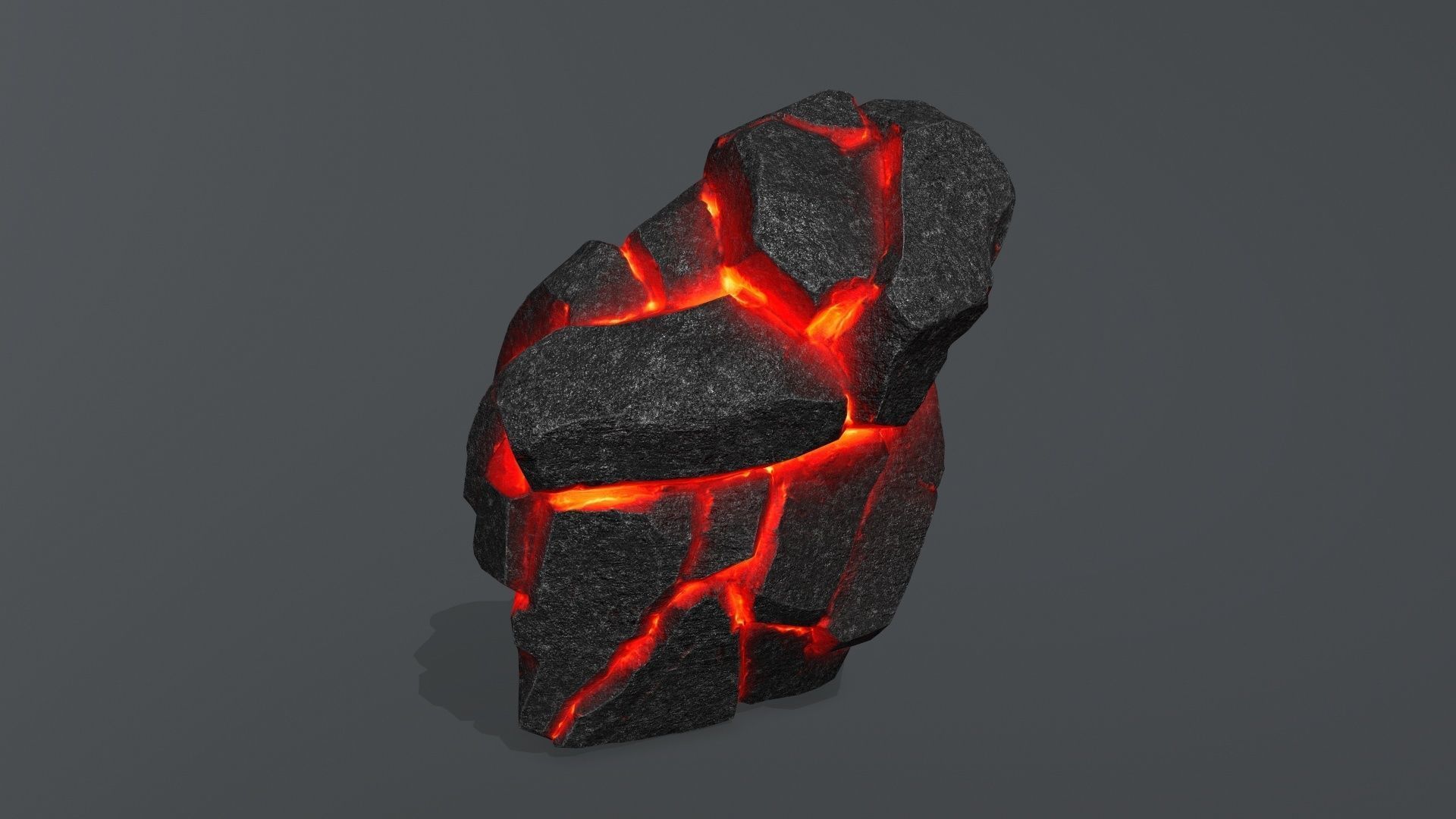 lava rocks  Low-poly 3D model_13