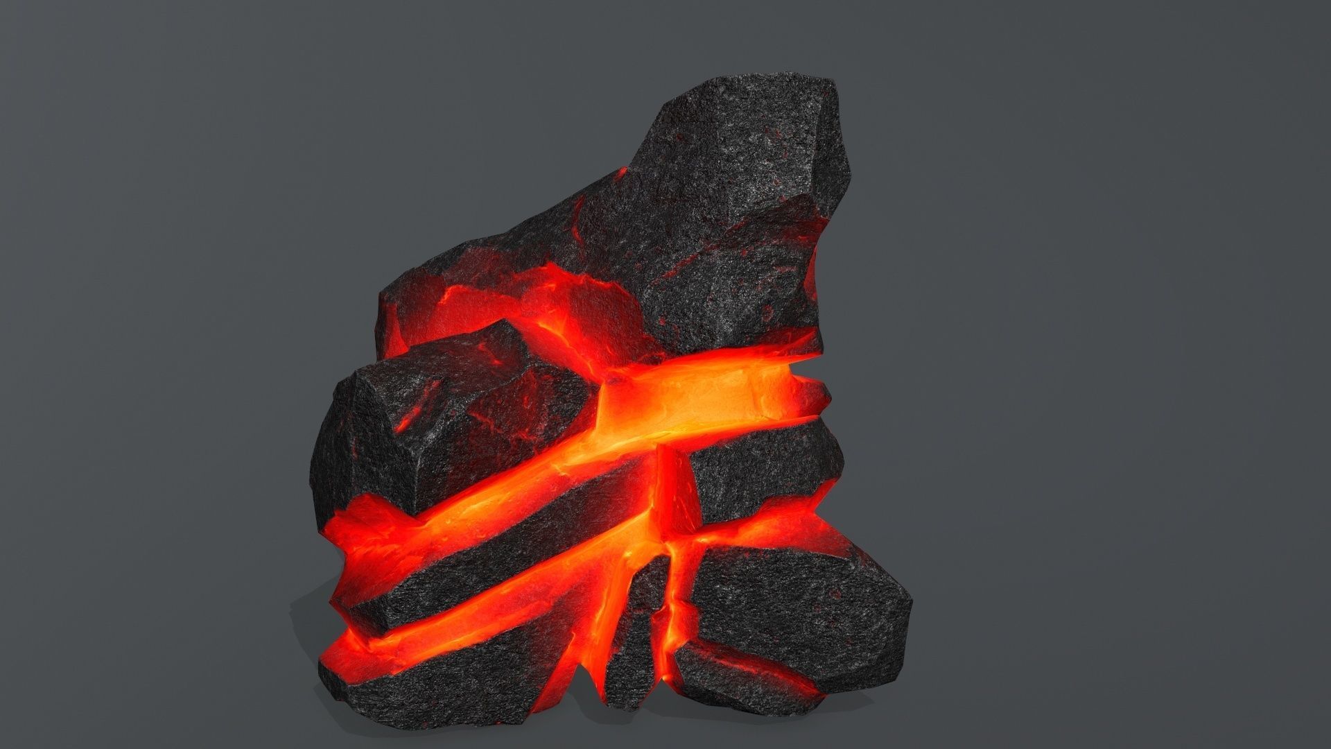 lava rocks  Low-poly 3D model_10