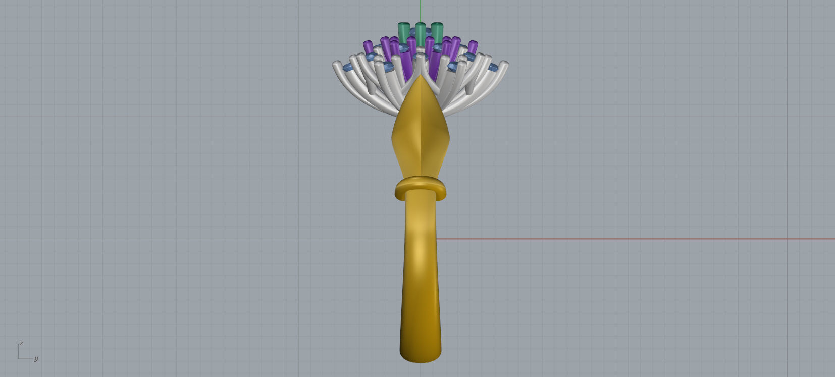 Ring and Earrings Diamond jewelry set 3d print model A77 3D print model_13