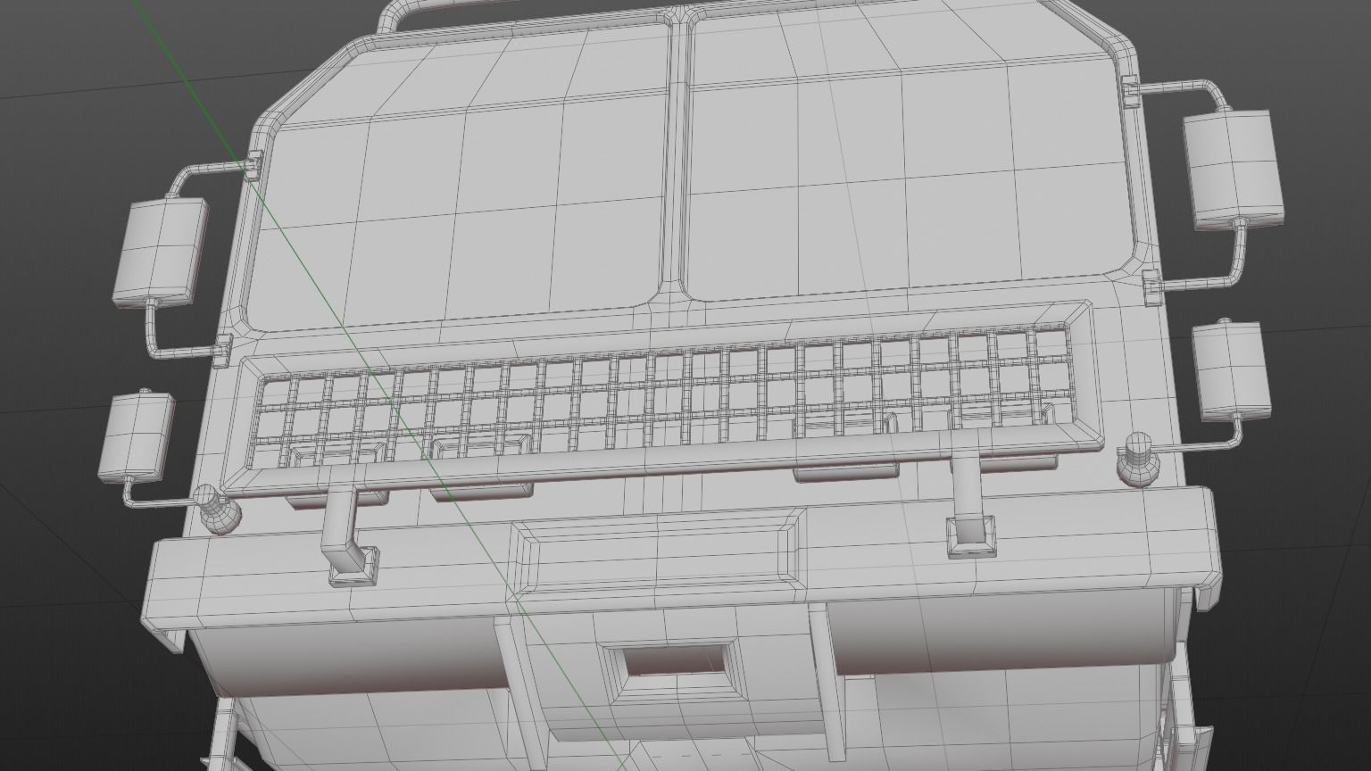 Dark Military-type Convoy Vehicle 3D model_14