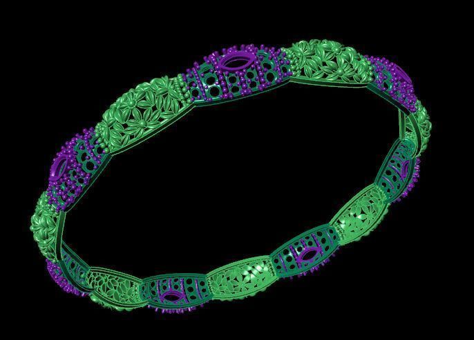 Bracelet 3D print model_3