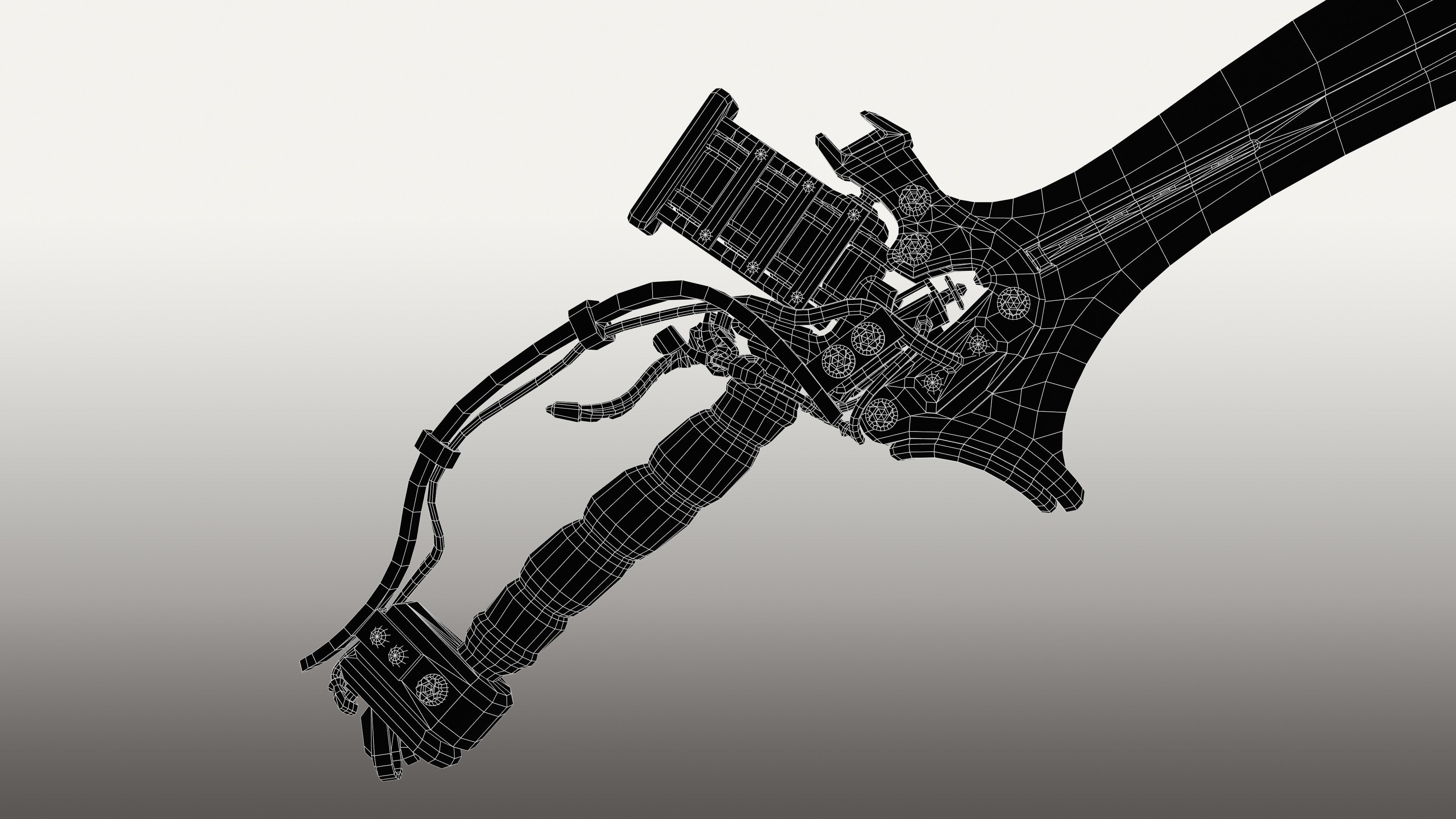 Cyberpunk Sword Low-poly 3D model_6