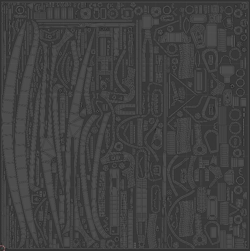 Cyberpunk Sword Low-poly 3D model_1