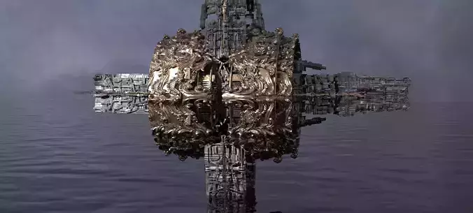 Ocean Cyberpunk Atlantis Deep city ring 3  3D model