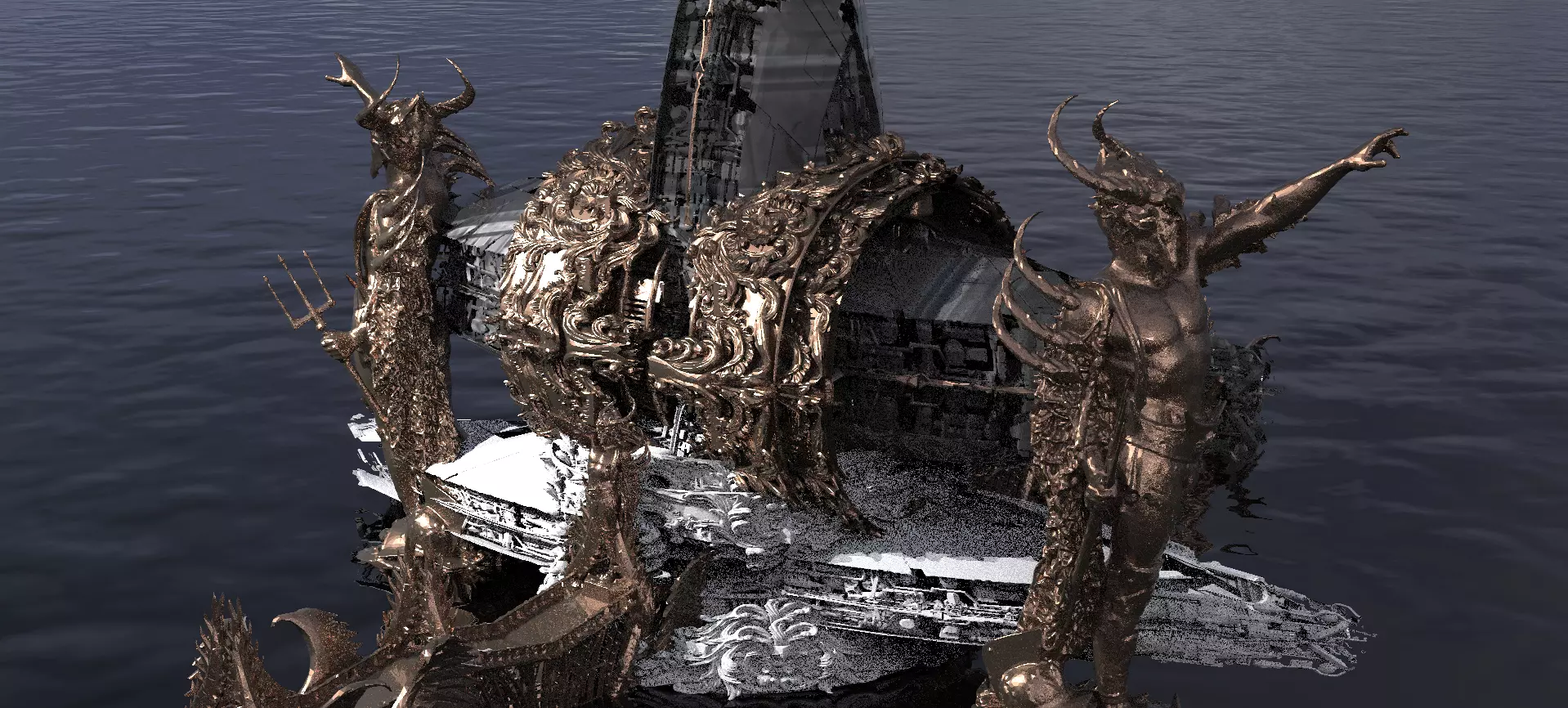 Ocean Cyberpunk Atlantis Energy sector 3D model