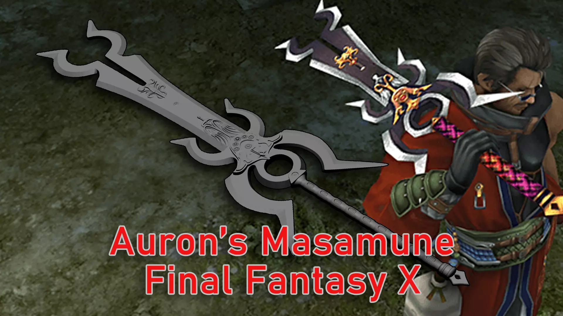 Auron Masamune Sword - Final Fantasy X 3D print model_0