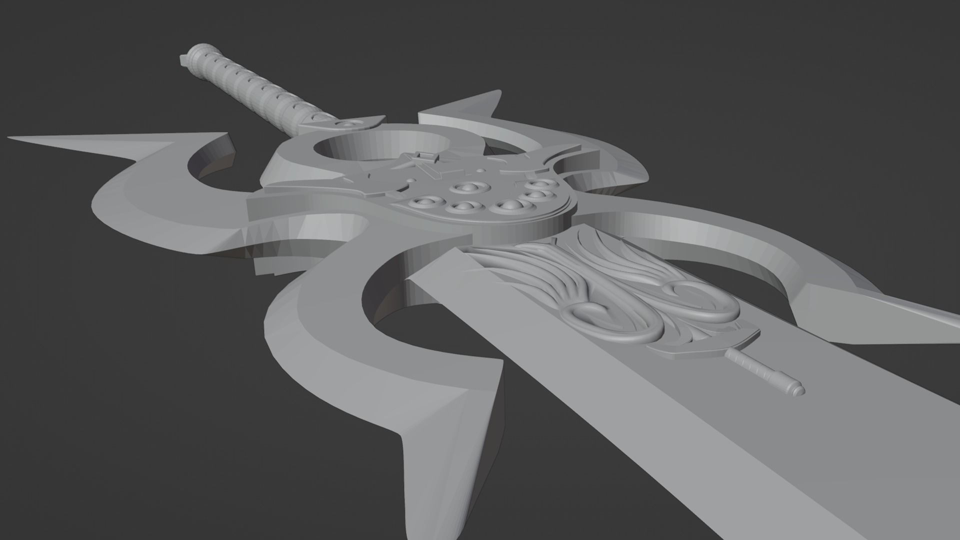 Auron Masamune Sword - Final Fantasy X 3D print model_4