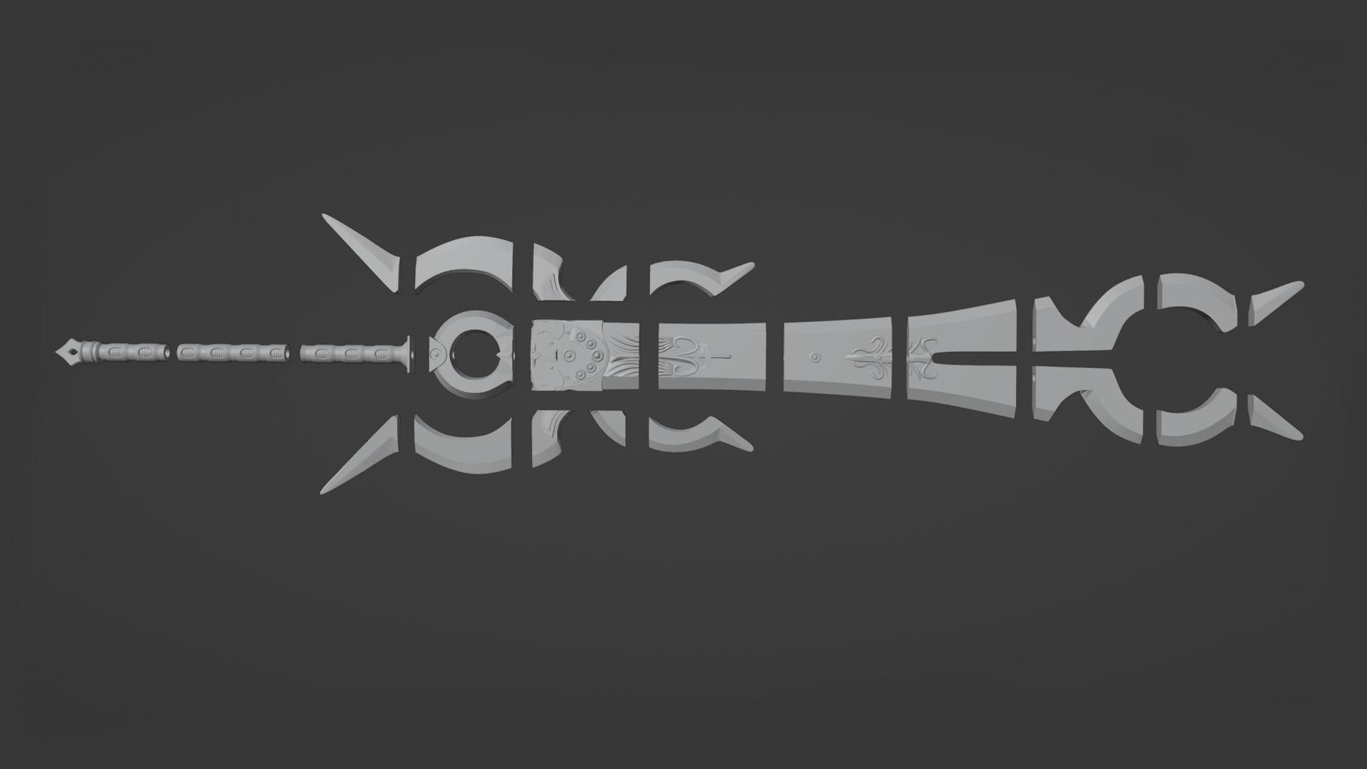 Auron Masamune Sword - Final Fantasy X 3D print model_6