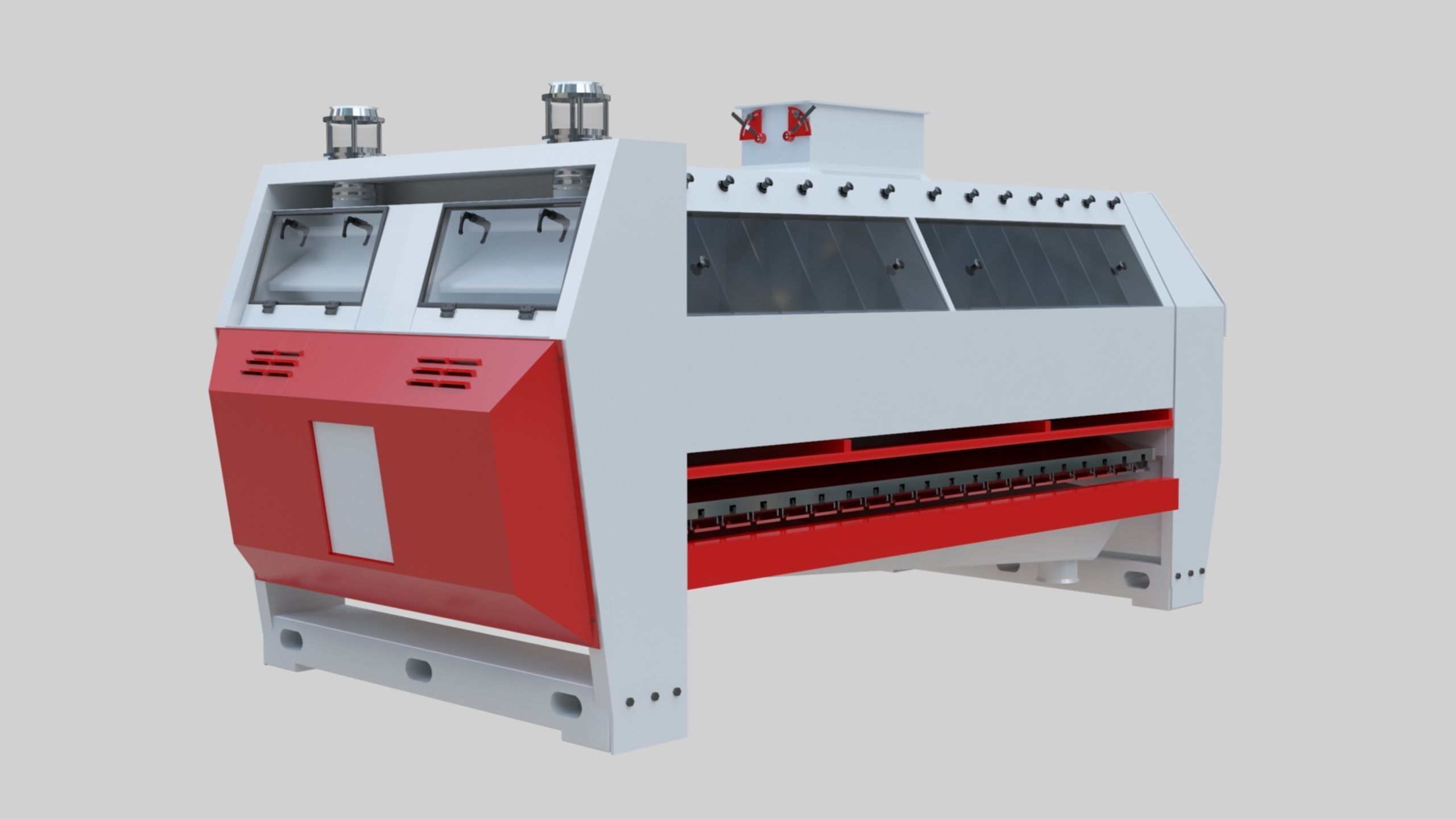 Semolina Purifier - Wheat Grain Flour Milling Machine Low-poly 3D model_42