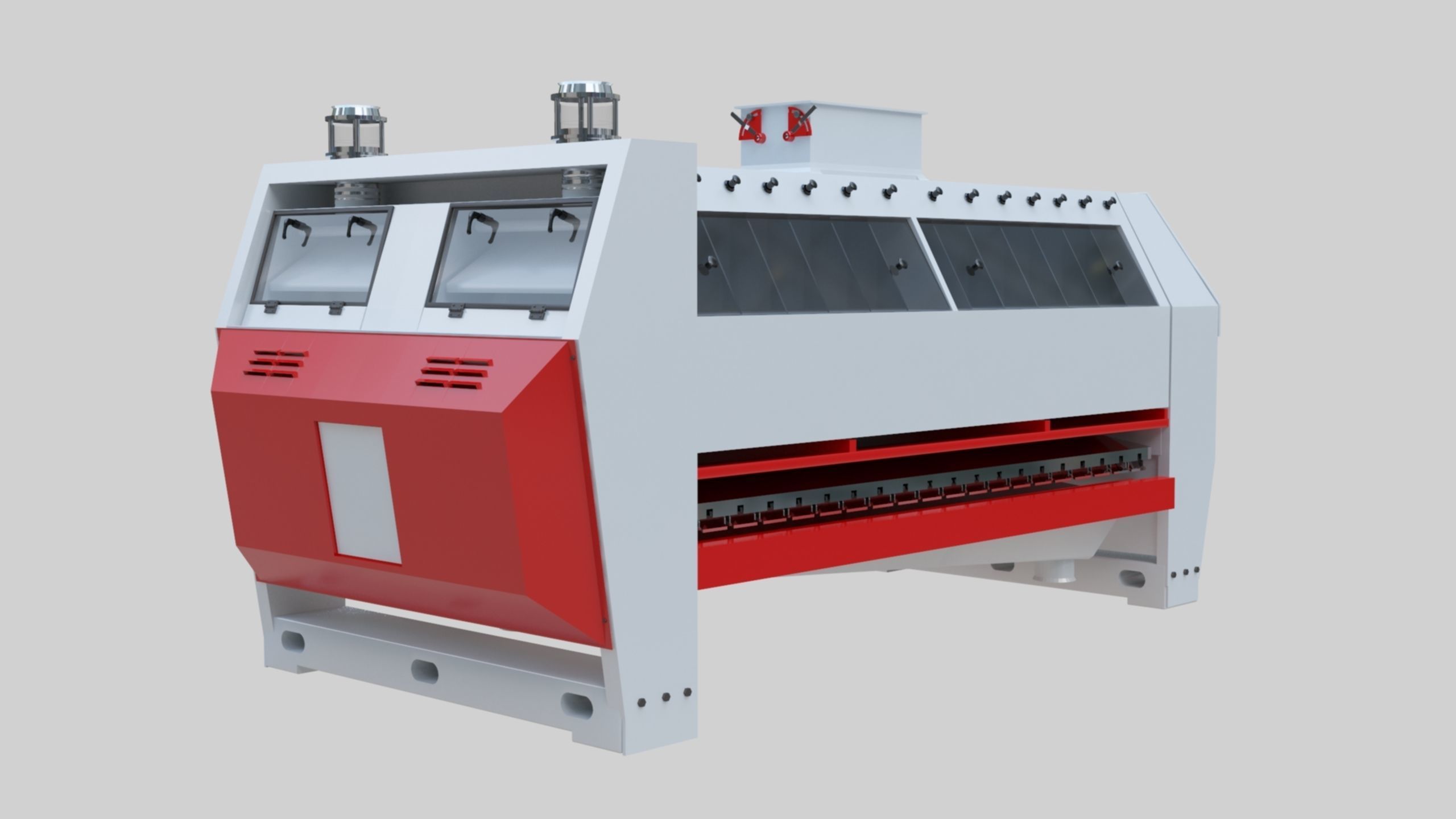 Semolina Purifier - Wheat Grain Flour Milling Machine Low-poly 3D model_43