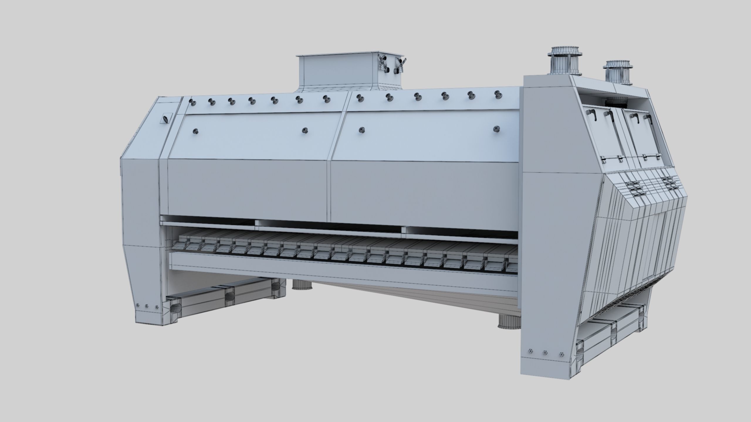 Semolina Purifier - Wheat Grain Flour Milling Machine Low-poly 3D model_54