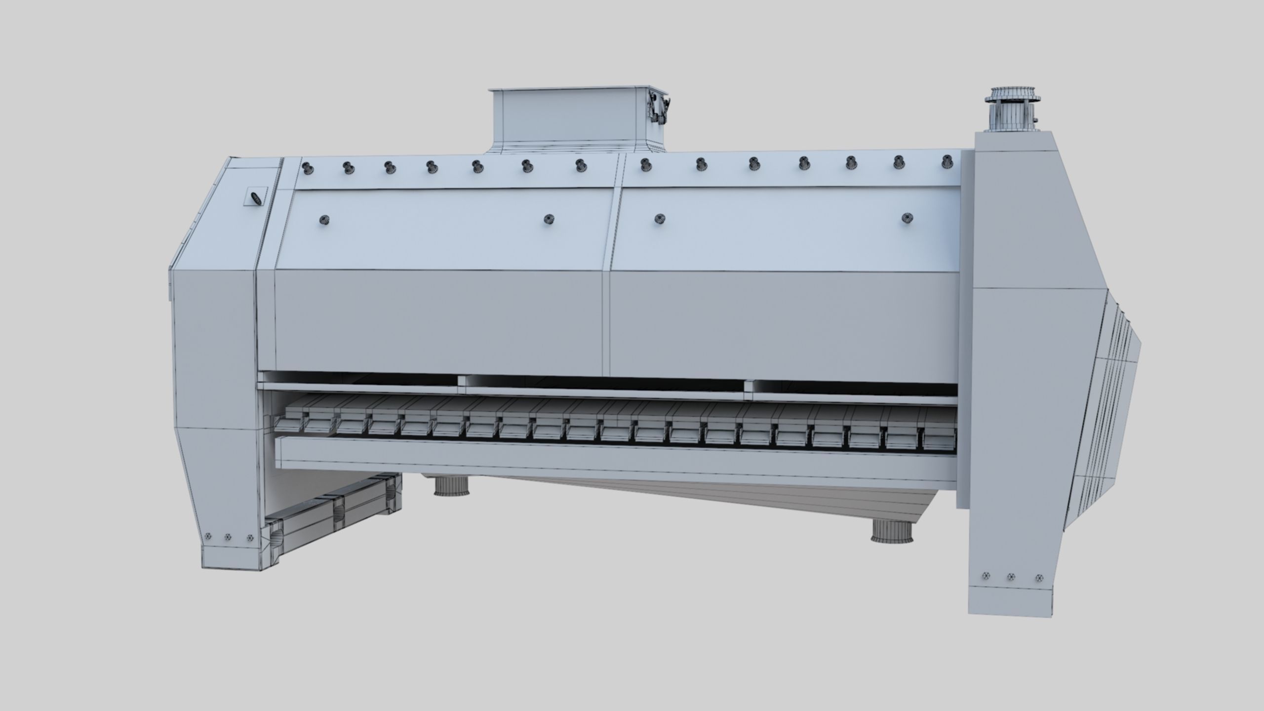 Semolina Purifier - Wheat Grain Flour Milling Machine Low-poly 3D model_16