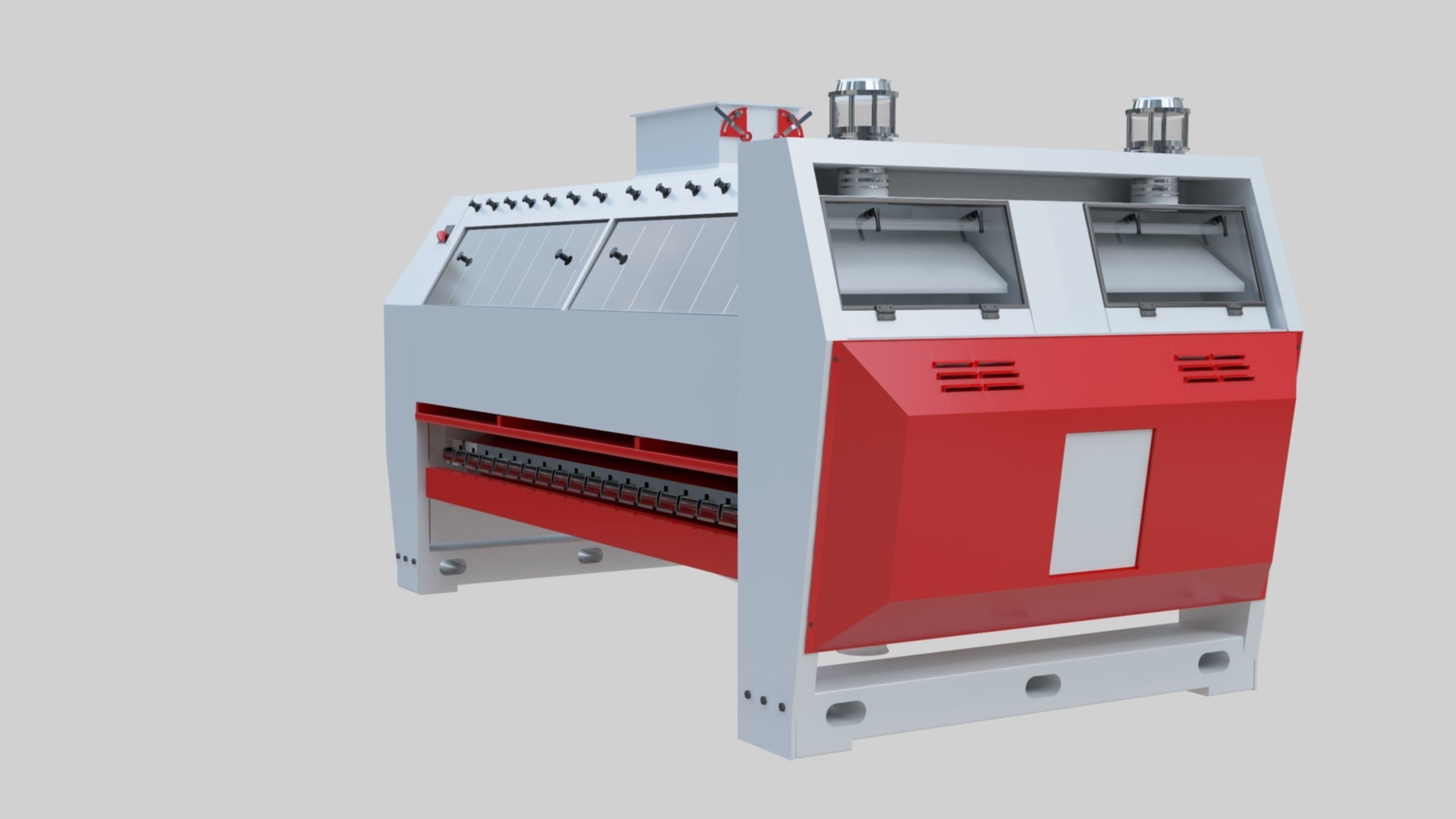 Semolina Purifier - Wheat Grain Flour Milling Machine Low-poly 3D model_4