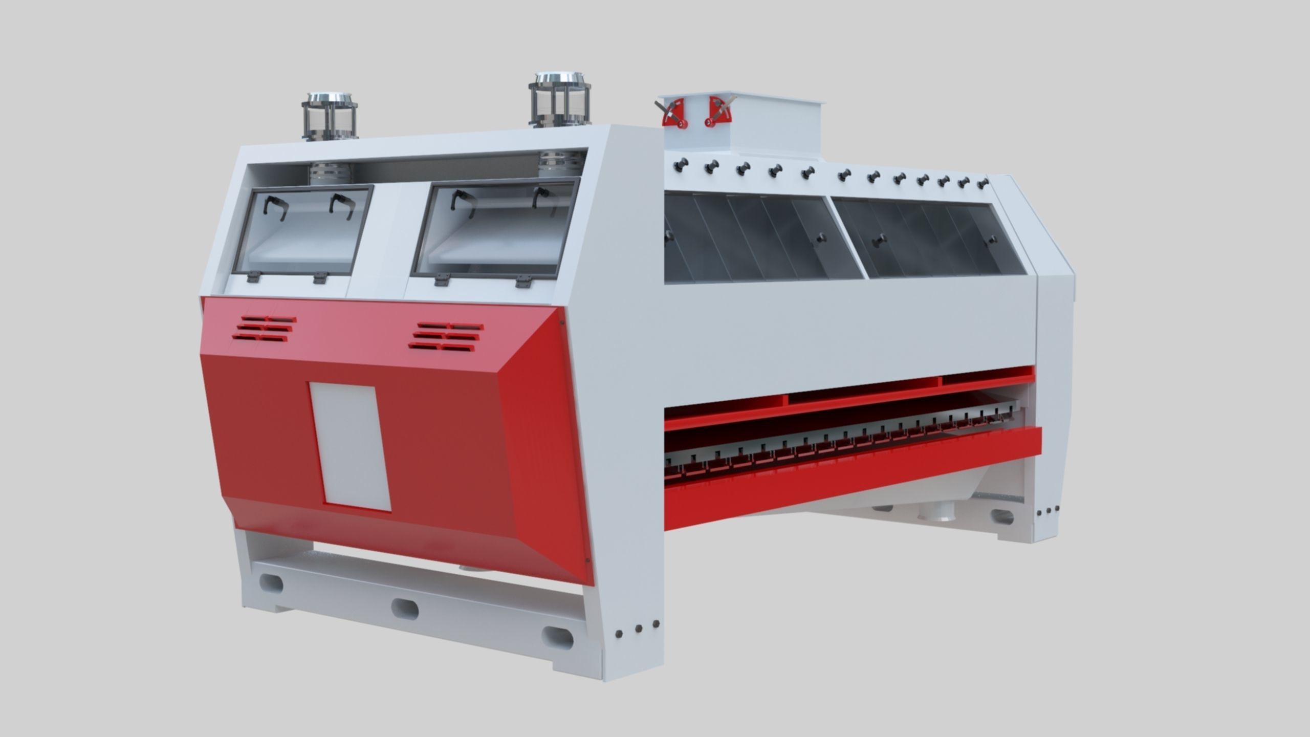 Semolina Purifier - Wheat Grain Flour Milling Machine Low-poly 3D model_24