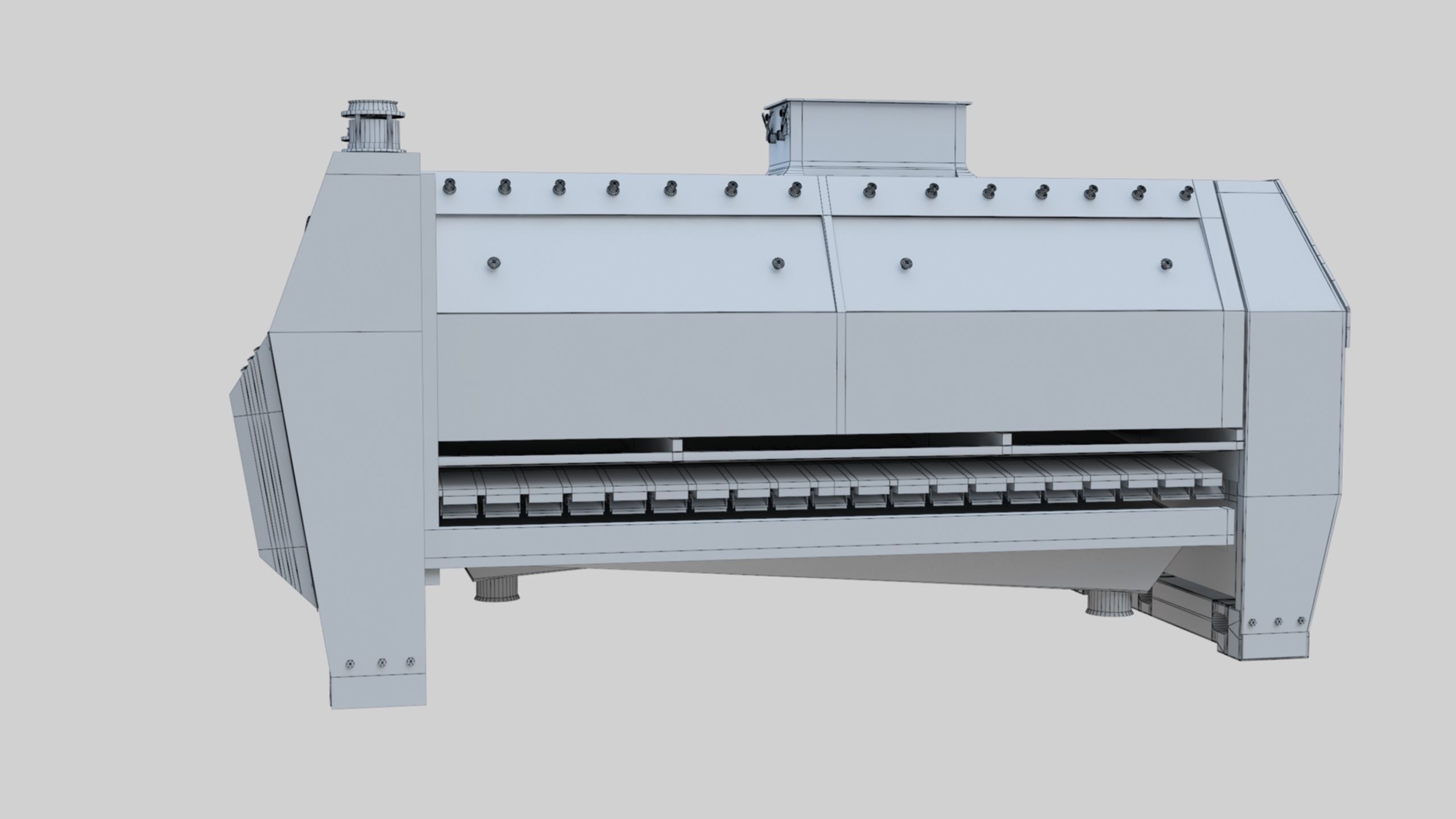 Semolina Purifier - Wheat Grain Flour Milling Machine Low-poly 3D model_58